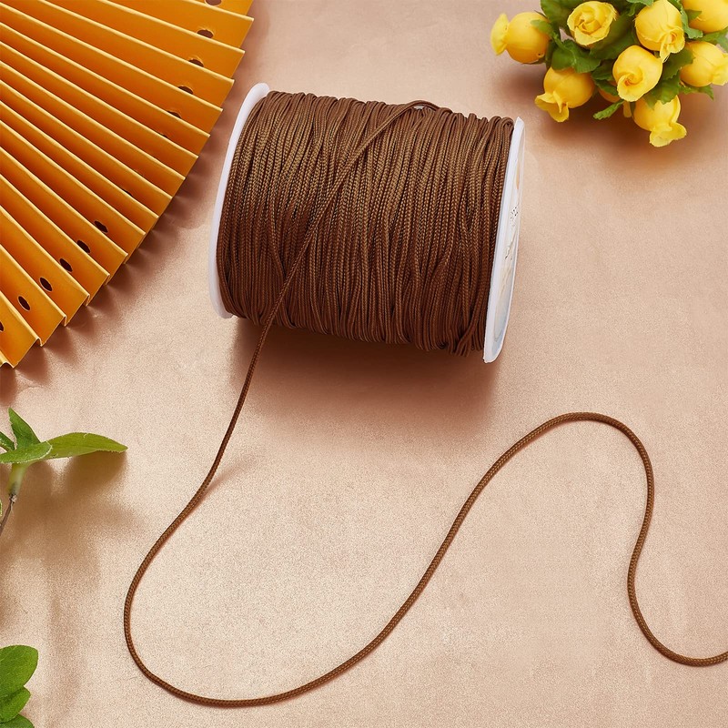 PH PandaHall 1.5mm 100 Yards Kumihimo Macrame Thread, Nylon Braided
