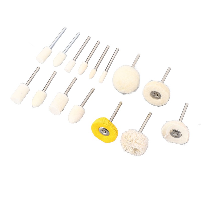 50Pcs Wool Felt Mandrel Mounted Grinding Polishing Wheel Buffing Wheel
