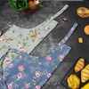SUSSURRO 2 Pack Floral Aprons with 2 Pockets, Cotton Canvas