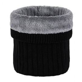 Outdoor Sports Winter Ribbed Fleece Neck Warmer Cold-Proof Navy 2ea