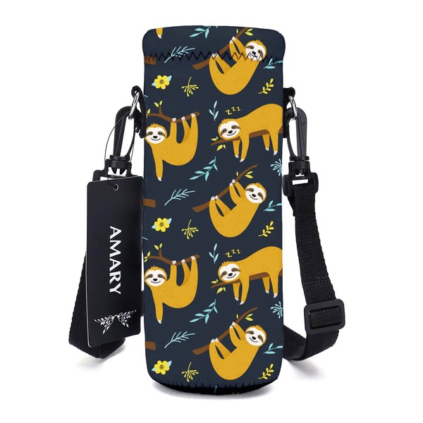 AMARY 1000ML Neoprene Water Bottle Carrier Bag with Adjustable Shoulder