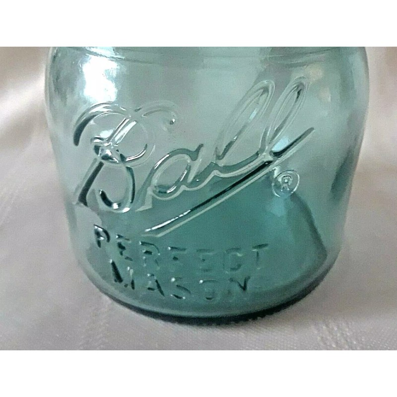 BALL HALF 1/2 PINT BLUE MASON Jar "Collector's Edition" Antique