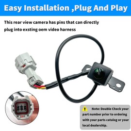 Rear View Back Up Camera Compatible with Hyundai Santa Fe Sport 2013-2016 Replaces 95760-2W000 95760-2W000-FFF 95760-2W300