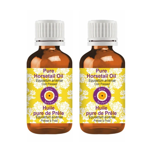 Deve Herbes Pure Horsetail oil (Equisetum arvense) Cold Pressed (Pack