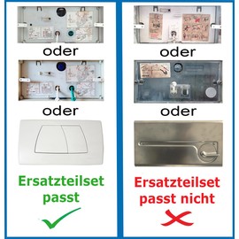 Replacement Parts Set for Geberit Twinline Flush-Mounted Cistern Year of Manufacture 1997-2002