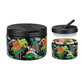 LOHASOK 12oz Kids Soup Thermo for Hot Food Insulated Vacuum Food Jar with Buckle Lid, Stainless Steel Wide Mouth Leak Proof Lunch Container for School Travel 1 Pack