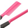 FOMIYES 2pcs Shaped Hair Straightening Comb Portable Handheld Brush Compact