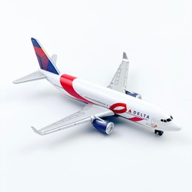 WngAur Airplane Model, Delta N845MH Aircraft Die-cast Metal Planes Suitable for Collection and Desktop Decor