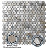 M MOFIT Kitchen Backsplash Tiles Peel and Stick Hexagon Penny