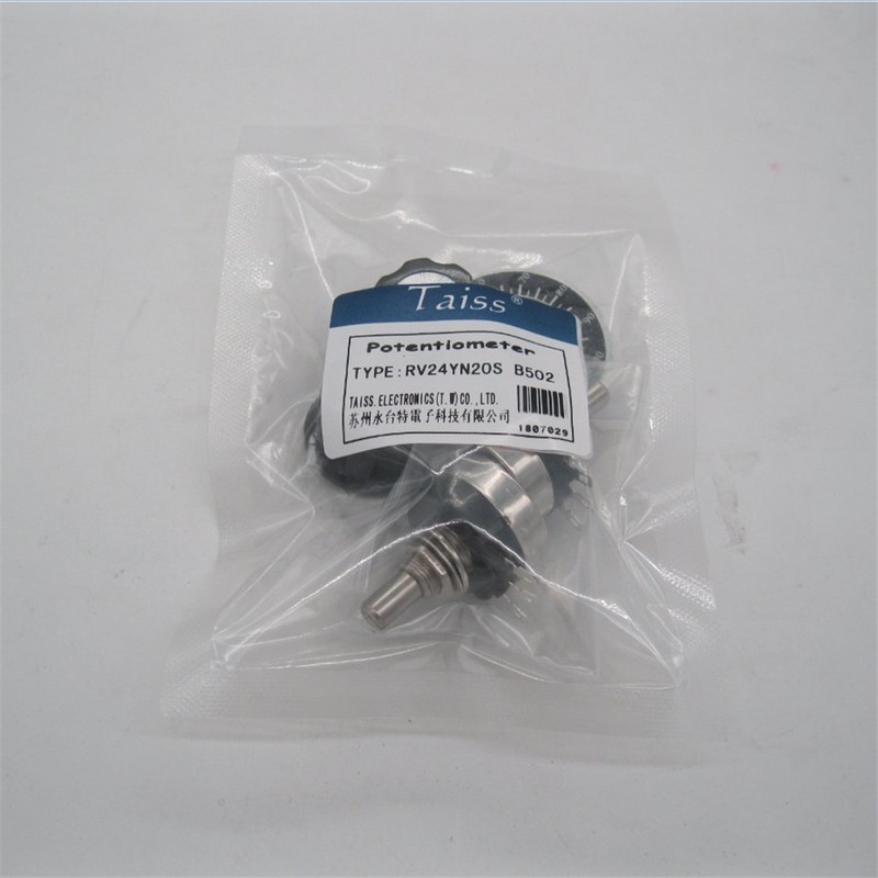 Taiss 2pcs RV24YN20S 5K Potentiometer Single Turn Carbon Film Rotary