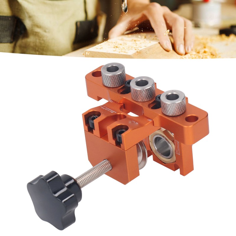 Doweling Jig Drill Kit 3 in 1 Aluminum Alloy Anodized