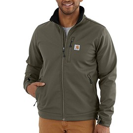Carhartt Men's Rain Defender Relaxed Fit Heavyweight Softshell Jacket, Moss, Large
