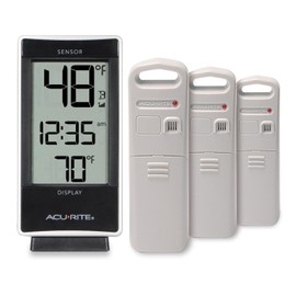 AcuRite 01090M Multi-Sensor Thermometer with 3 Indoor/Outdoor Temperature Sensors