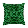 Atteestude Green Leopard Cat Animal Print Throw Pillow, 18x18, Multicolor