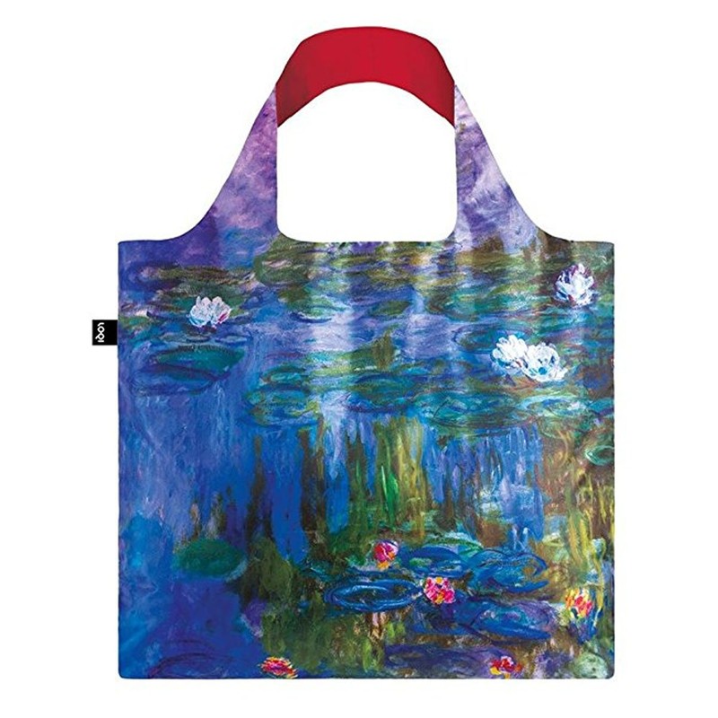 LOQI Set of 4 Reusable Grocery Bags, Oxford, Museum10 Collection