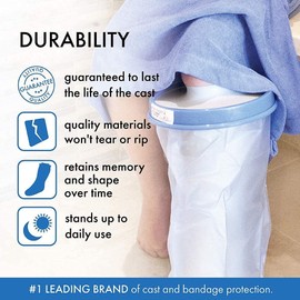 Brownmed - Seal-Tight Original Cast & Bandage Protector - Kid's Leg & Foot Cast Cover for Showers & Swimming - Durable Shower Bag - Waterproof Protector - Pediatric Medium Leg