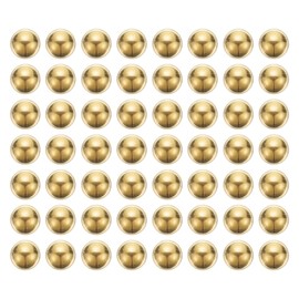 sourcing map 60pcs Precision Solid Brass Bearing Balls 1/4" Industrial Brass Ball Spheres for Machinery, Automotive, and DIY