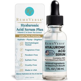 Hyaluronic Acid Serum 1 oz, 100 Pure Medical Grade Clinical Strength Hyaluronic Acid- Anti aging serum for your face, lips and décolleté. For dry...  