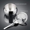 KEMIYIXIAN Stainless Steel Sugar Bowl with Lid and Spoon, Polished