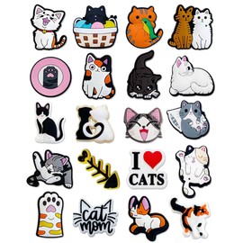 BOWNDY Cats Charms for Clog Shoe Decoration,Animal Charm,Bulk Charms,Charms Cute,Random Charms