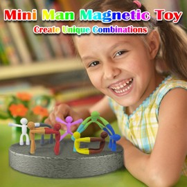 JRD&BS WINL Super Fun Great Travel Toys for Kids Anxiety Relief Toys For All Age 10 Pcs Mini Man Magnet Toys Birthday Gifts for 4-8 Old Educational Toys for Boys Cute Toys for Girls (Solid)