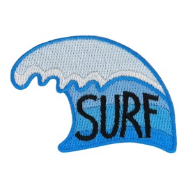 Surf Wave Sew-On Patch for Ironing or Sew-On Surfing Sea Water Sports Iron-On Patch for Clothes Iron-On Patch Applique Patch Size 7.2 x 5.2 cm