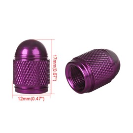 SENZEAL Pack of 5 Valve Caps Car Bullet Type Universal Tyre Valve Caps Aluminium Car Tyre Valve Caps Valve Protection Caps for Car Bicycle Motorcycles Truck SUV Purple
