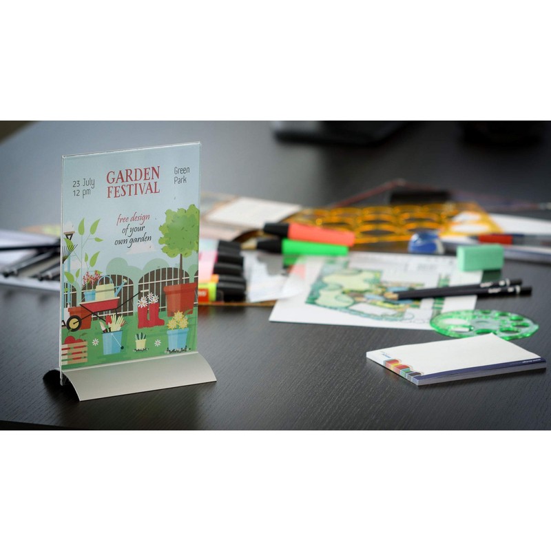 EUROPEL Sign Holder (T-Standard, A5 Size, Portrait) – Clear Acrylic