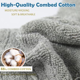 Josnown Ankle Athletic Running Socks for Women, Cushioned 6 Pairs Cotton Low Cut Breathable Socks, Siz 6-10