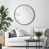 Oruii Round Mirror, Black Round Mirror 24 inch, Circle Wall