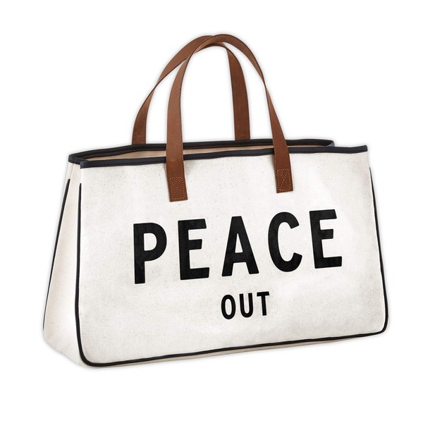 Creative Brands Hold Everything Tote Bag, 20" x 11", Peace