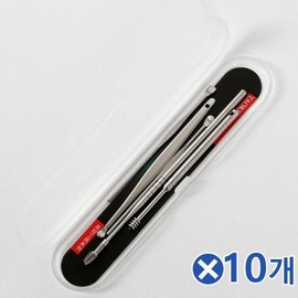 Stainless Steel Ear Pick Set with Dedicated Case (5-piece x 10 sets) Earwax