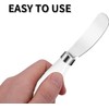GUZE-US Butter Knife(2 Pcs), Porcelain Handle, Stainless Steel Cheese Spreader,