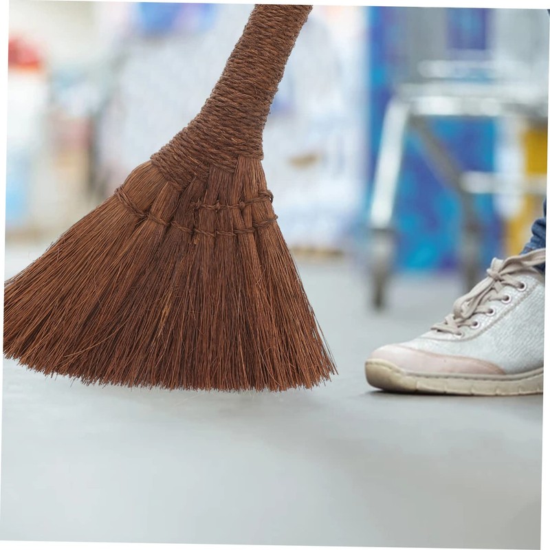 Escoba Uso Doméstico Hecha Palma Natural Práctica Herramienta Limpieza Hogar