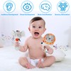 Baby Toys 0-6 Months,Soft Plush Baby Rattles for Babies 0-6