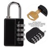 Gym Bag Locker Padlock 4 Digit Combination Zinc Alloy Black