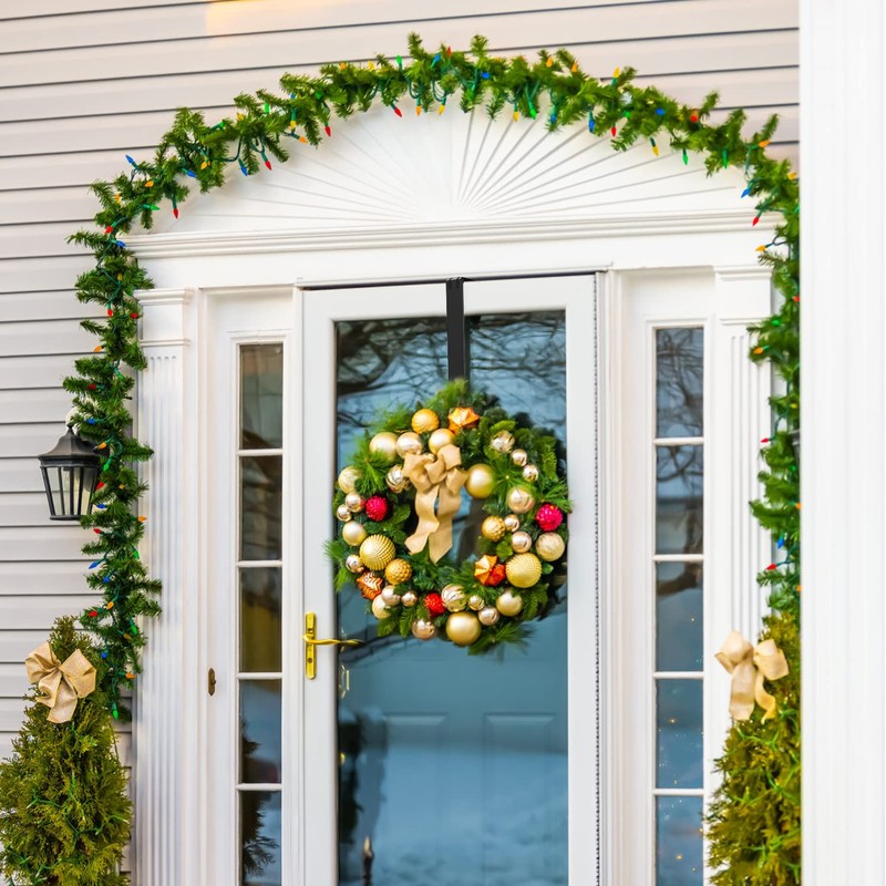 LBSUN Wreath Hanger, Adjustable Over The Door Wreath Hanger from