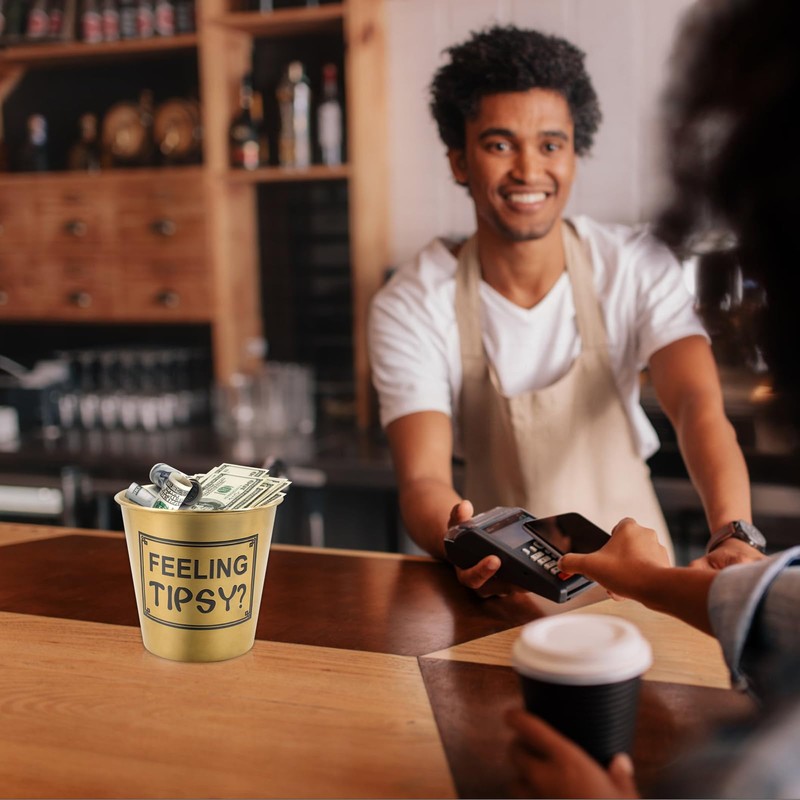 Tip Jar for Bartenders and Musicians, Stainless Steel Money Tip