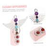 Gatuida Delicate Angel Hexagonal Column Crystal Stone Pendant Ornament for