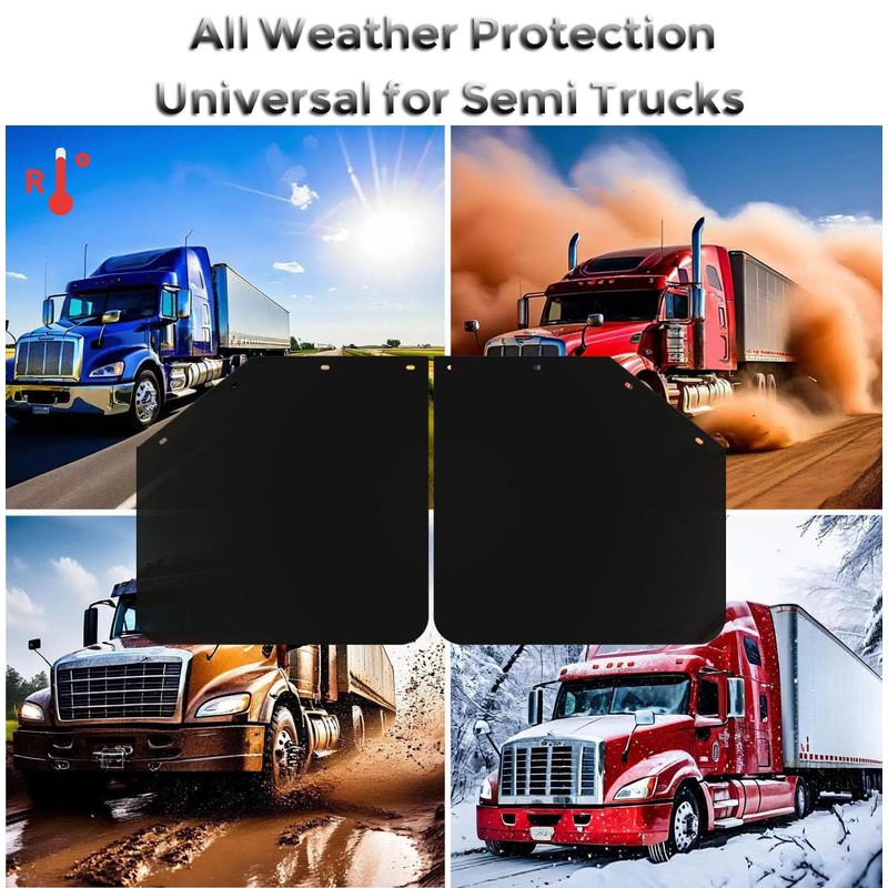 MIAOKUI 24" x 24" Angled Mud Flaps for Semi Truck