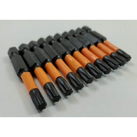 ORANGE TORNADO 10 Pack T25 2" Impact Rated Screw bits