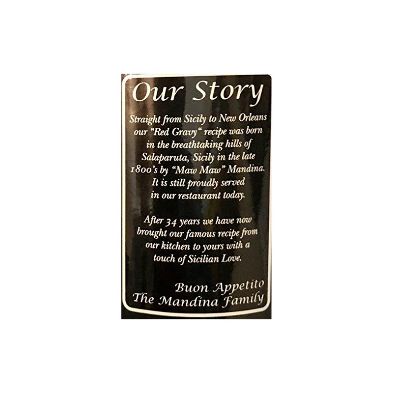 Tony Mandina's Restaurant Red Gravy, 32 Ounce