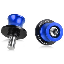 R QIANKONG MT09 MT09 SP Motorcycle Swing Arm Sliders Spools,M6 Swingarm Sliders Compatible With MT 09 MT-09 2013-2022 MT 09 SP MT-09 SP 2017-2022(Blue)