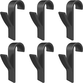 LICQIC 4 Pcs Towel Radiator Brackets Hooks, Heated Towel Rail Hooks, Bathroom Radiator Hooks for All Standard Radiators (Black)