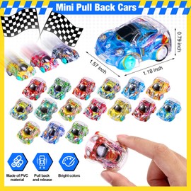 Arrowbash 100 Pack Mini Pull Back Car for Party Favors Mini Race Car Pull Back Toys Car Birthday Goodie Bag Fillers Stocking Stuffers Toy Prizes