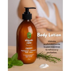 OLEUM VITAE Kit Cuidado de la Piel con Aceites Esencials de Romero y Menta. Hidratación Profunda. 4 pzas