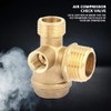 Brass Check Valve 3-Port Air Compressor Male Thread Air Compressor