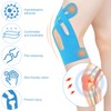 15pcs Precut Kinesiology Tape for Knees, Breathable & Waterproof Pre