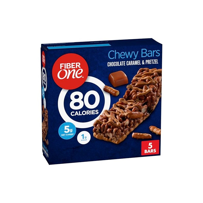 Fiber One 80 Calorie Chewy Snack Bars, Chocolate Caramel and