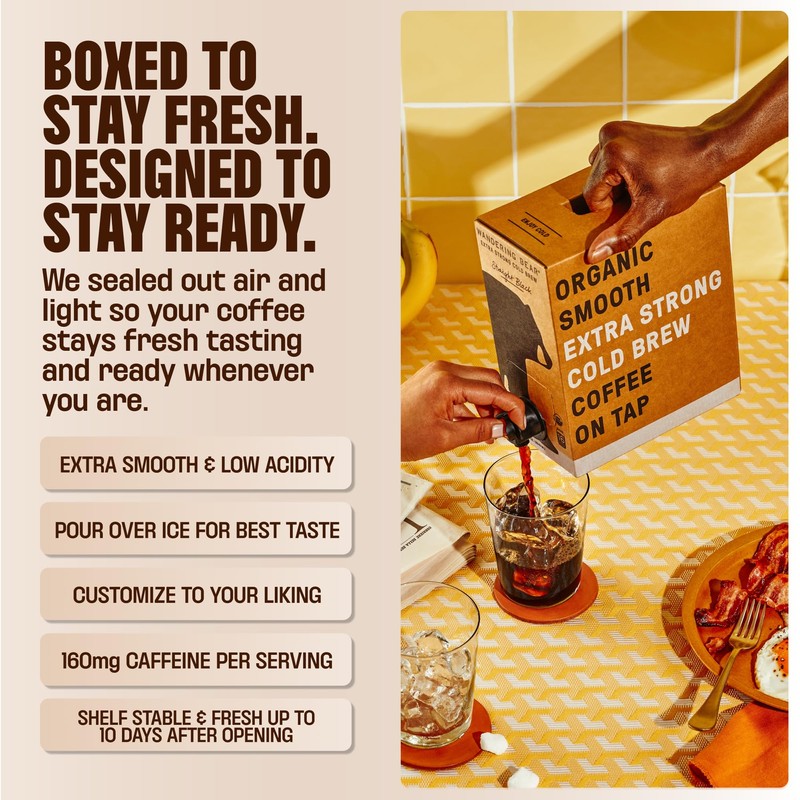 Wandering Bear Organic Vanilla Coffee Cold Brew On Tap, Iced